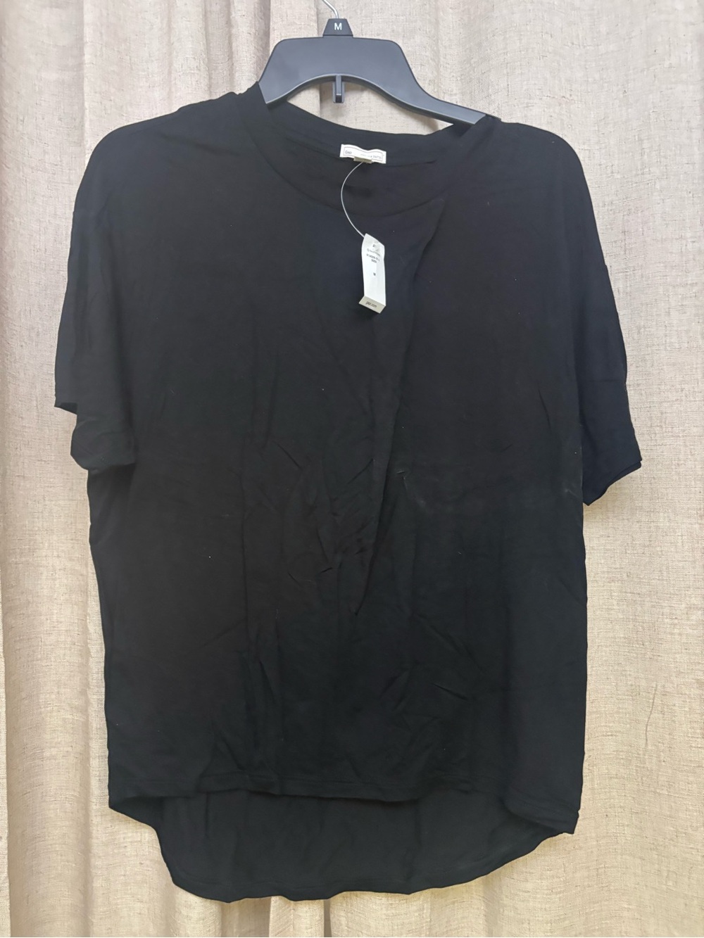 GAP Black Short-Sleeve Crew Neck Tee